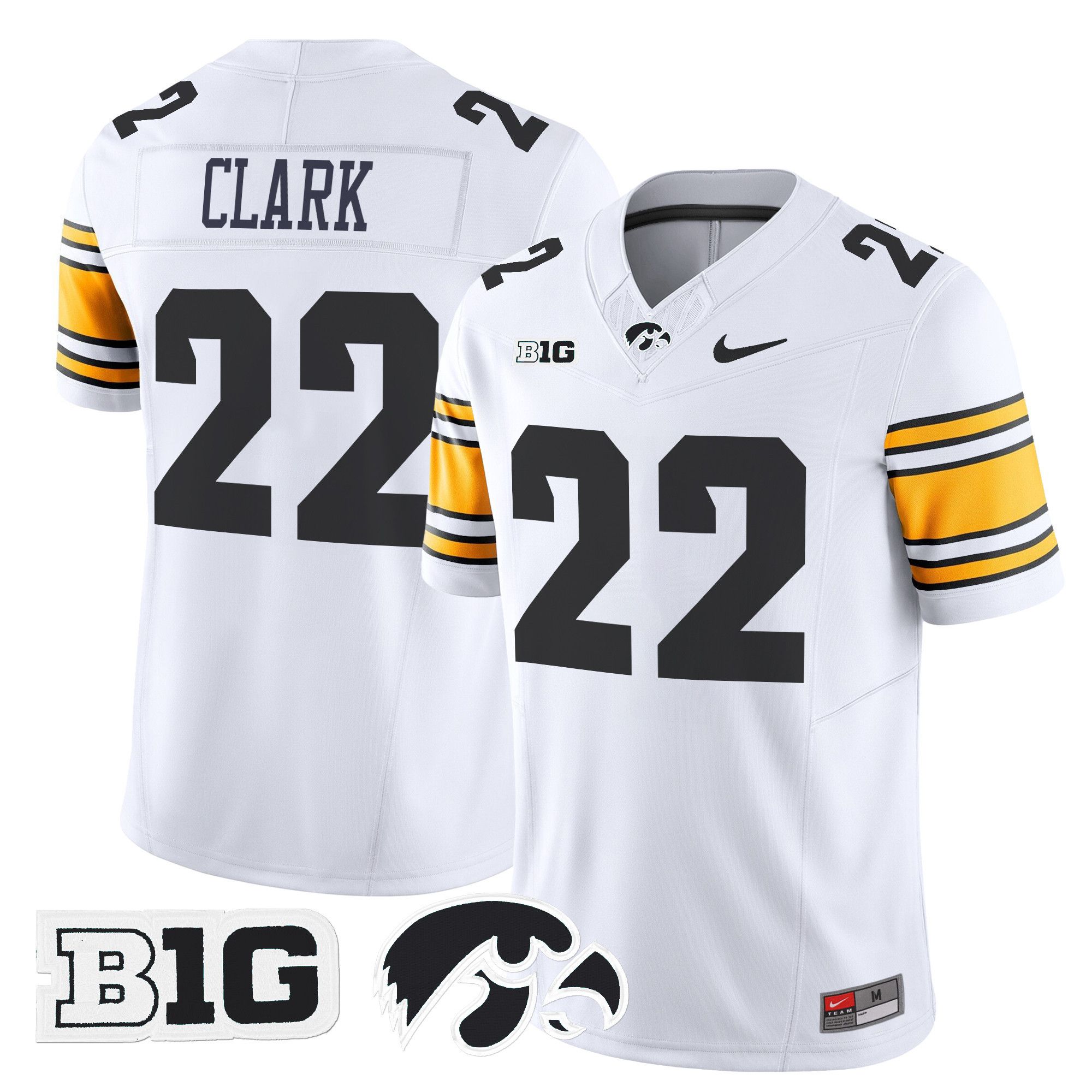 Men Iowa Hawkeyes #22 Clark White Nike 2024 Vapor Limited NCAA Jersey